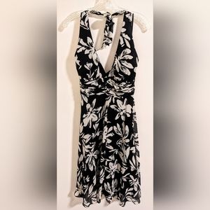 WHBM Floral Halter Dress Size 6